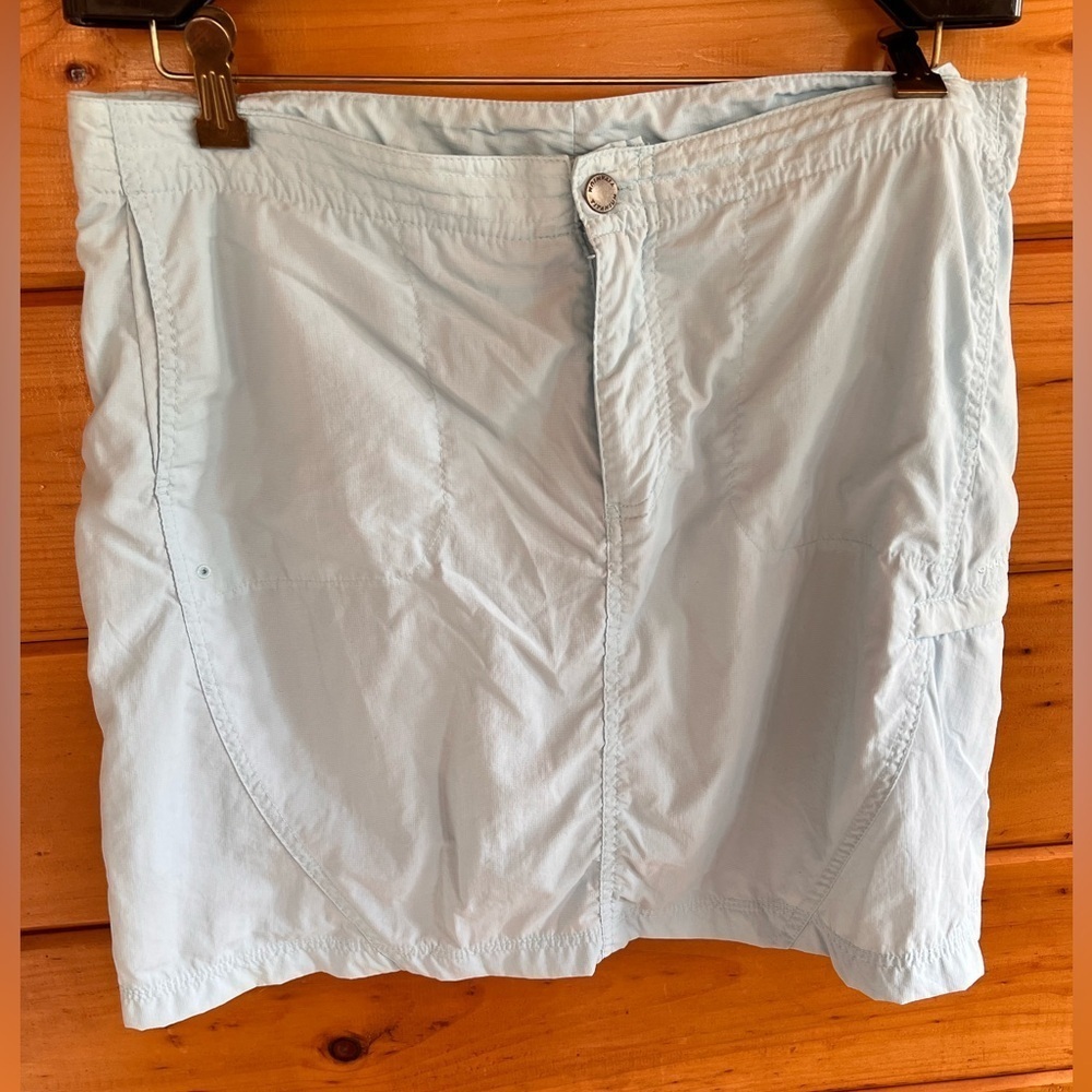 Columbia Titanium Light Blue Nylon Quick Dry Travel Golf Tennis Skort Skirt 12